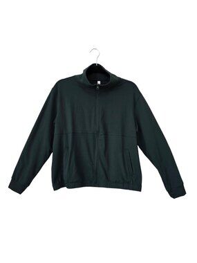 Women's ebb & flow Green Zip Up Jacket w. Pockets Size Large